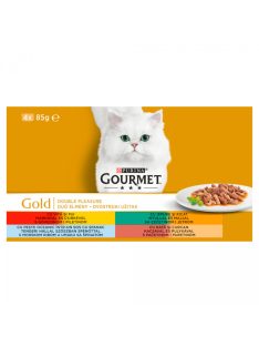   Gourmet 4X85g Duoélmény Szósz M+Cs, Ny+Máj, K+Pu, Hal+Spenót Konzerv