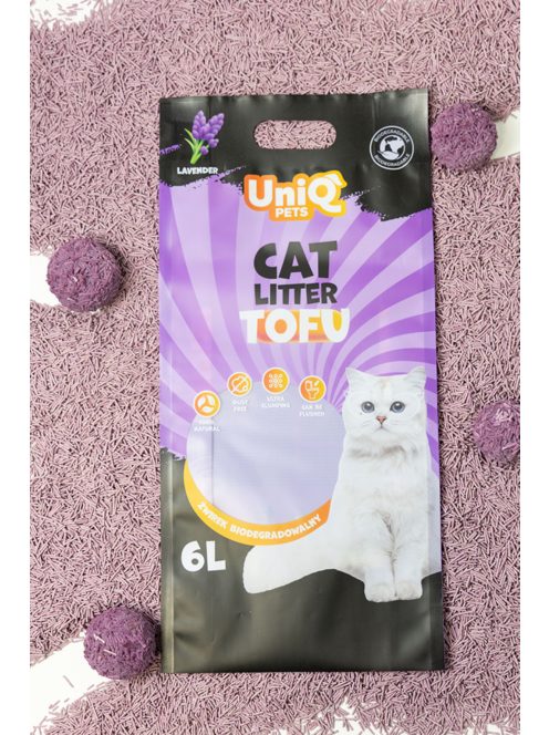 UNIQ PETS MACSKAALOM TOFU biológiailag lebomló levendula illattal 2,5 kg (UCL0003)