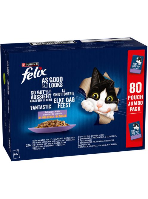Félix Fantastic Vegyes Válogatás Aszpikban 80x85g