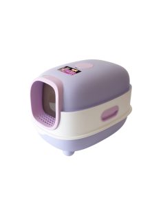   UNIQ PETS KittyCabin Cosmo Zárt Macskaalomtálca lapáttal, lila, 56x39x40 cm (ULB0003-D)