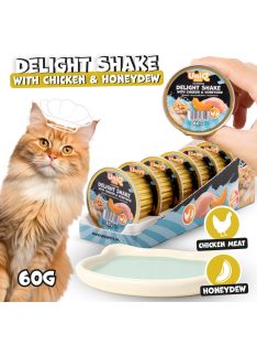   UNIQ PETS MACSKA Alutálcás NEDVES  Eledel 60g Csirke és Sárgadínnye (UCW0010)