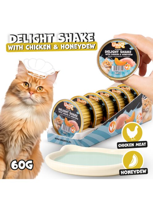 UNIQ PETS MACSKA Alutálcás NEDVES  Eledel 60g Csirke és Sárgadínnye (UCW0010)