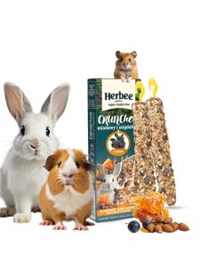   HERBEE CRUNCHER Rúd Rágcsálóknak és Nyulaknak, 115g, 2in1, Méz és Mandula (HEC0006)