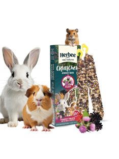   HERBEE CRUNCHER Rúd Rágcsálóknak és Nyulaknak, 115g 2in1, Erdei gyümölcs és Máriatövis (HEC0003)