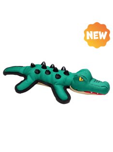   UNIQ PETS plüss kutyajáték  – zöld krokodil sípolóval,  39,2x18x7,8cm (UDT0244)