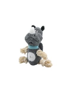   UNIQ PETS plüss kutyajáték Orrszarvú kötelekkel és sípolóval, 30x10x13cm (UDT0002)