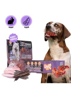   UNIQ PETS KUTYASNACK Kollagénes Croissant Nyúlhússal és Szentjánoskenyérrel, 8cm, 40g (UDS1031)