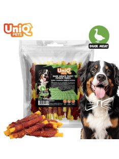   UNIQ PETS KUTYASNACK Kacsahússal tekert édesburgonya rudacskák 500g (UDS0084)