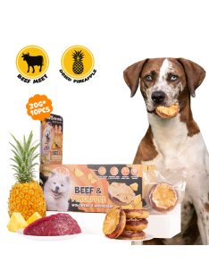  UNIQ PETS KUTYASNACK Kollagénes Fánk Marhahússal és Szárított Ananásszal 7cm 30g (UDS1030)