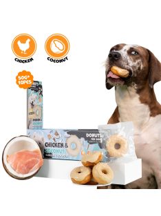   UNIQ PETS KUTYASNACK Kollagénes Fánk Gyümölccsel Csirkehússal és Kókusszal 7cm 50g (UDS1027)