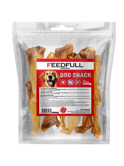 Feedfull Premium Szárított Bárányfülek kutya jutalomfalat 300g (FP048)