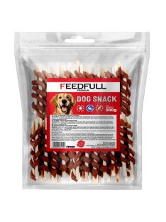   Feedfull Premium Nyúlhússal Tekert Bőrpálca kutya jutalomfalat 500g (FP050)