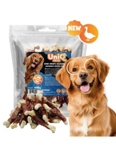   UNIQ PETS KUTYASNACK Kacsával Tekert Kálciumos csont 500g (UDS0006)