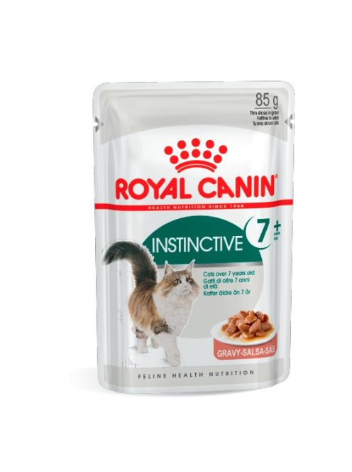 ROYAL CANIN INSTICTIVE 7+ GRAVY -  idősödő macska szószos nedves táp (12*85g)