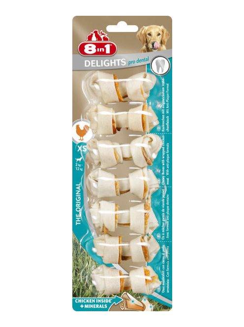 8in1 Delights Pro Dental rágócsont XS 7*12g