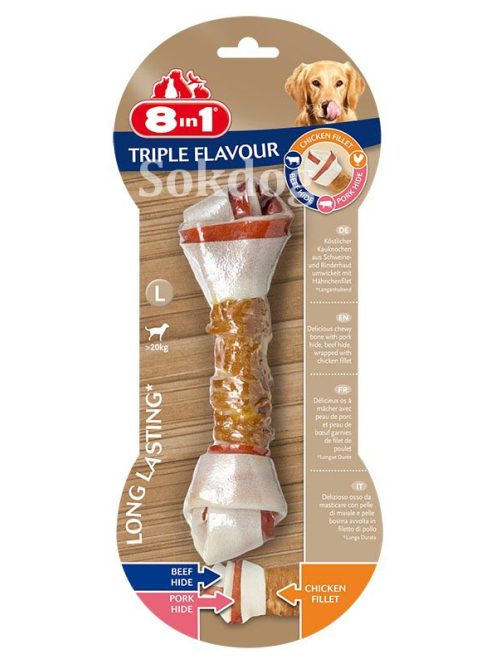 8in1 Triple Flavour Rágócsont (L) 1 db