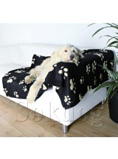 Barney pléd fekete, tappancsos 150*100cm (37182)