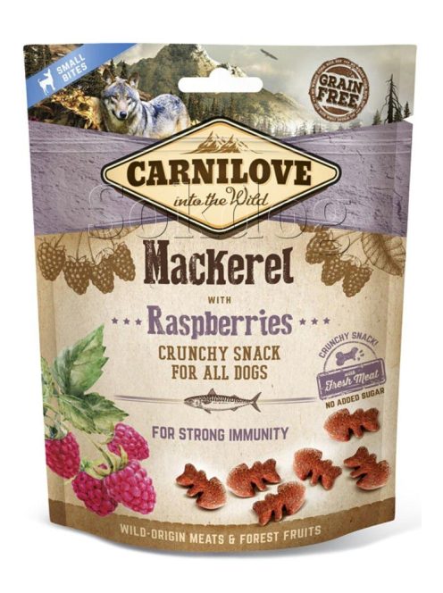 CarniLove Crunchy Snack Mackerel & Raspberries 200g