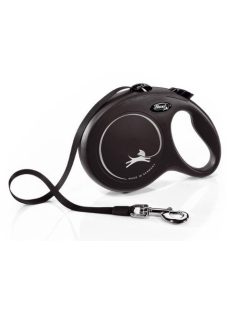 Flexi Classic szalagos póráz L, 8m, 50kg-ig, fekete