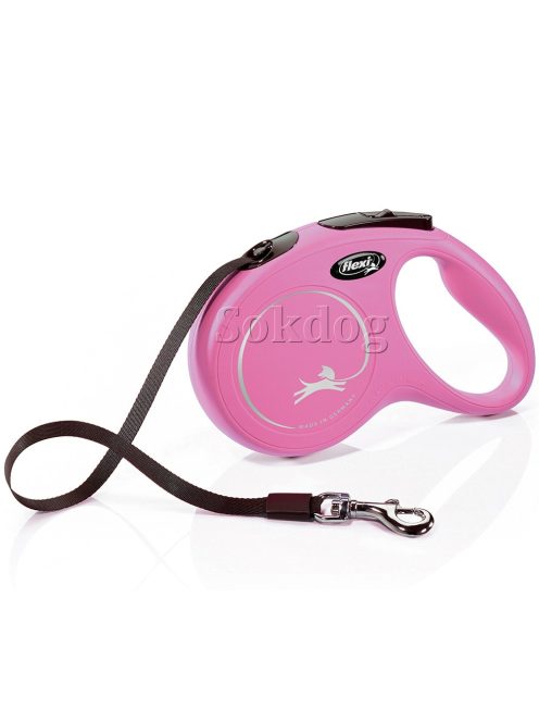Flexi Classic szalagos póráz S, 5m, pink