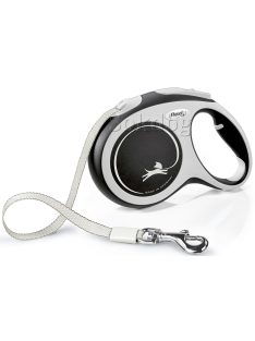 Flexi Comfort szalagos póráz M, 5m, 25kg-ig, fekete