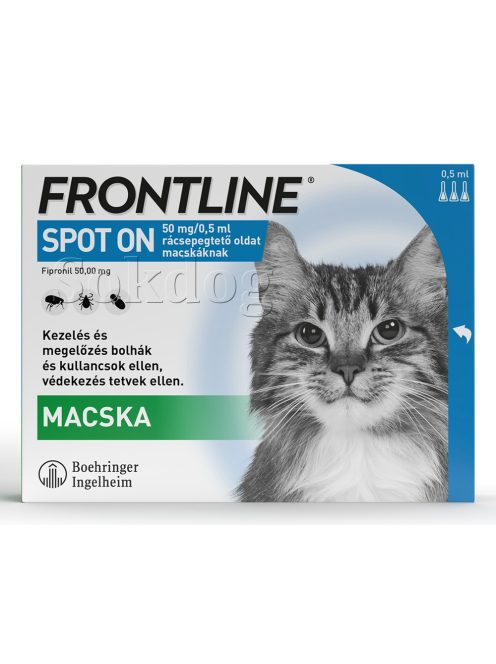 Frontline bolha-kullancs cseppentő macskáknak, 3pipetta