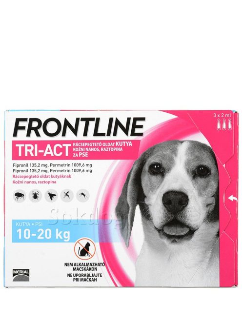 Frontline Tri-Act 10-20kg, 3 ampulla/doboz
