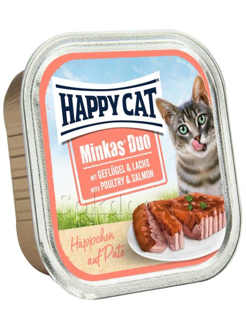 Happy Cat Minkas Duo baromfi & lazac 12*100g