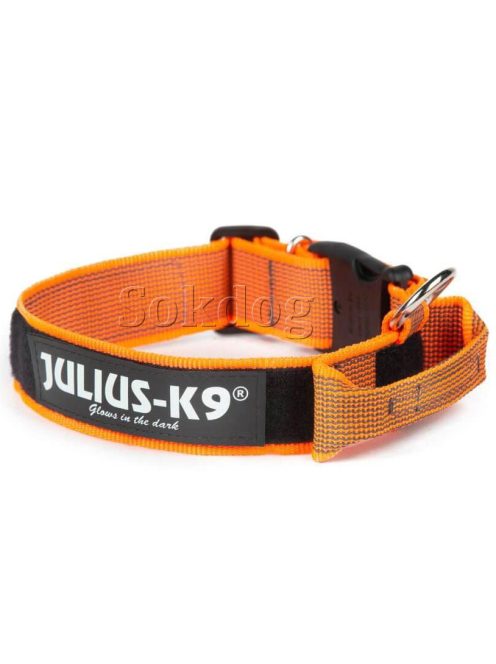 Julius-K9 Color & Grey nyakörv fogóval neon narancs, 40mm, 38-53cm