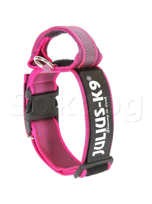 Julius-K9 Color & Grey nyakörv fogóval, pink, 50mm, 49-70cm