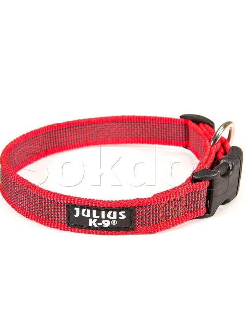 Julius-K9 Color & Grey nyakörv, piros, 20mm, 27-42cm