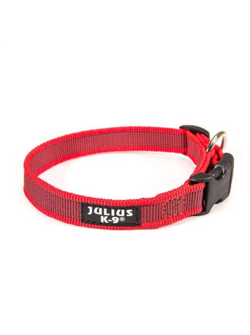 JK9 Color&Gray nyakörv (25mm/39-65cm) piros-szürke