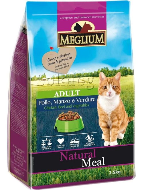 Meglium Natural Meal Adult Cat Chicken & Beef & Vegetables 15kg