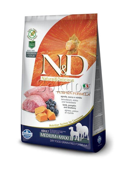 N&D  Pumpkin Adult bárány & áfonya 2,5kg