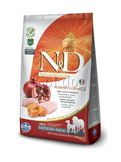 N&D  Pumpkin Adult csirke & gránátalma 2,5kg