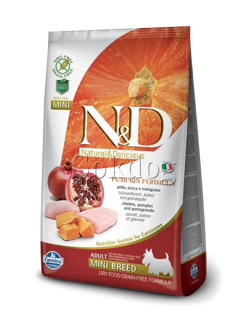 N&D  Pumpkin Adult Mini csirke & gránátalma 2,5kg