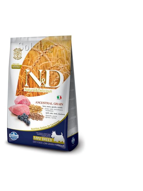 N&D Ancestral Grain Adult Mini bárány, áfonya 2,5kg
