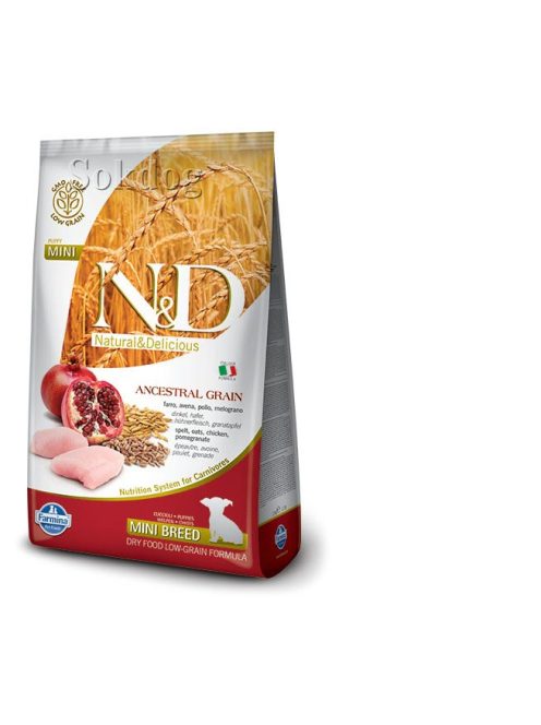 N&D Ancestral Grain Puppy Mini gránátalmával, 2,5kg