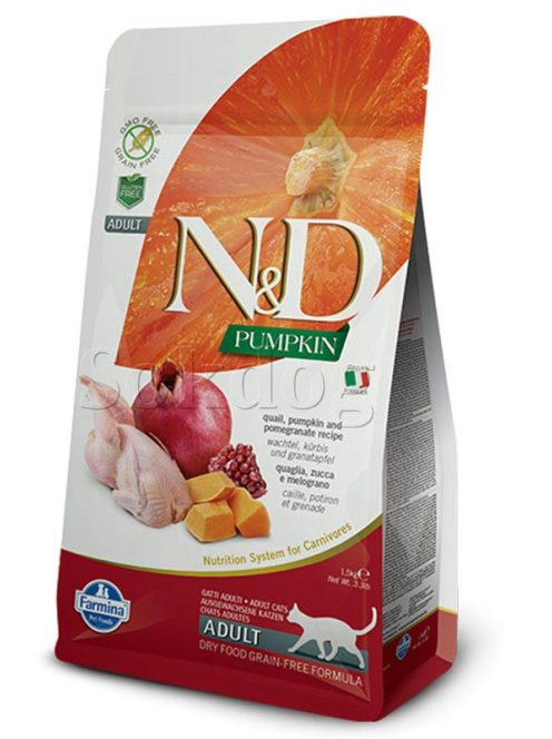 N&D Cat Grain Free Pumpkin Fürj 1,5kg