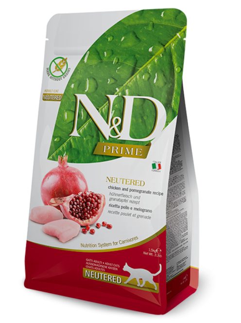 N&D Grain Free Neutered csirke & gránátalma 1,5kg