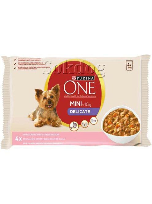 One Mini Delicate Lazac, rizs, sárgarépa szószban 4x100g