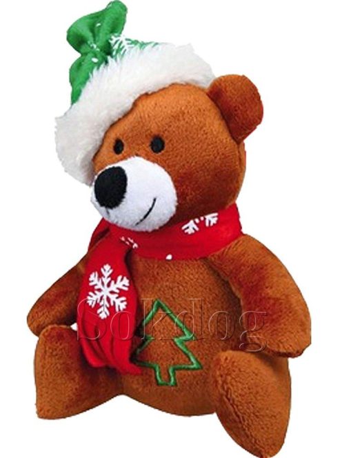Plüss Xmas Teddy maci hanggal 20cm (924421)