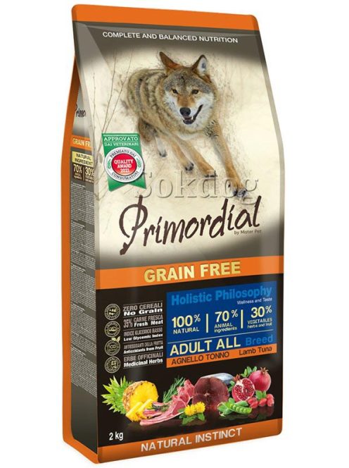 Primordial Grain Free Adult Lamb & Tuna 12kg, 30/19