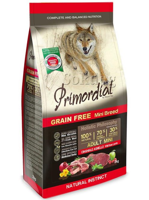 Primordial Grain Free Mini Adult Wild Boar & Lamb 2kg