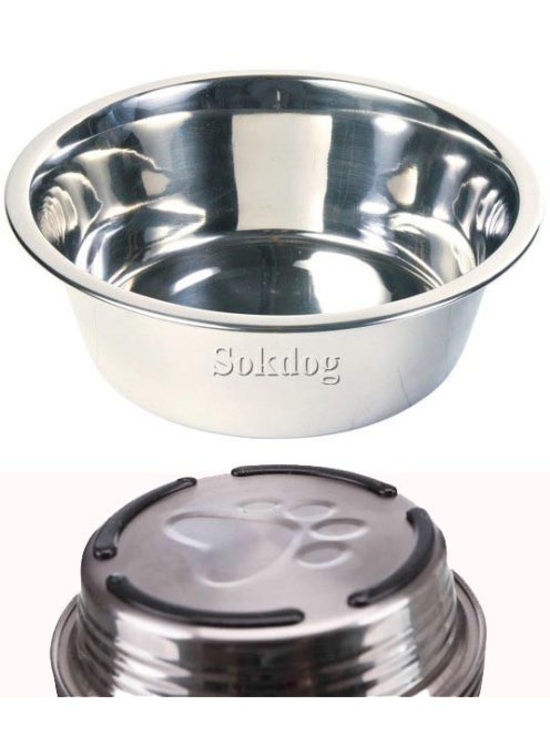 Rozsdamentes acél tál gumitalppal 0,45l/13cm