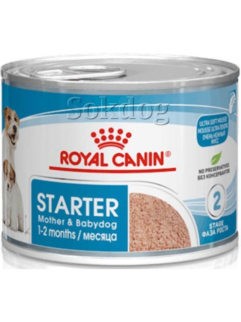 Starter Mother & Babydog – Ultra soft mousse 12*195g - habkrém állagú nedves táp anyakutyák és kölykeik számára