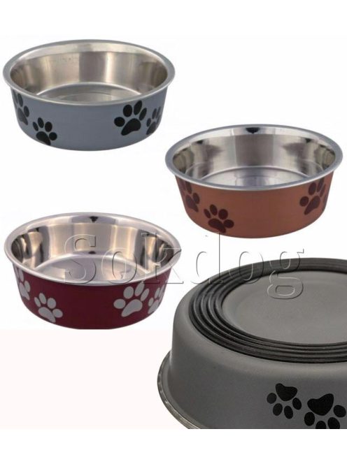 Trixie plasztikbevonatos fémtál gumitalppal 2l/23cm (25245)