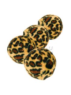 Trixie plüss csörgő labda leopárd 4cm, 4db (4109)