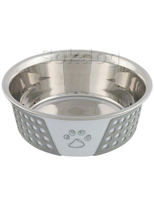 Trixie szilikonbevonatos fémtál 0,4l/14cm (25255)