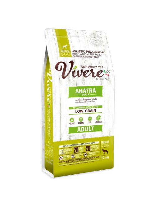 Vivere Adult Medium Duck & Peas & Brown rice 12kg